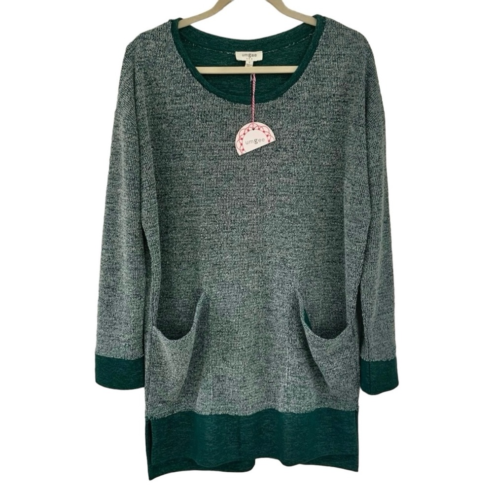 UMGEE NWT Forrest Green Knit Tunic Top/Dress Size S